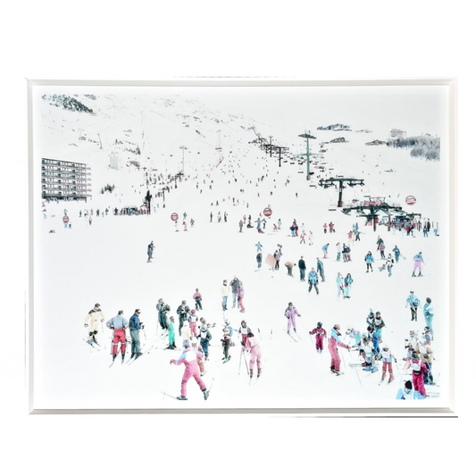 French Alps - Framed White Print