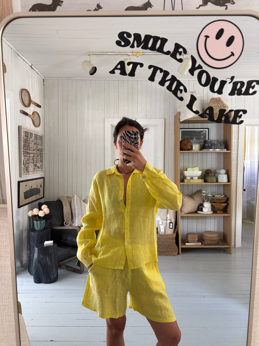 Giallo Linen Shorts