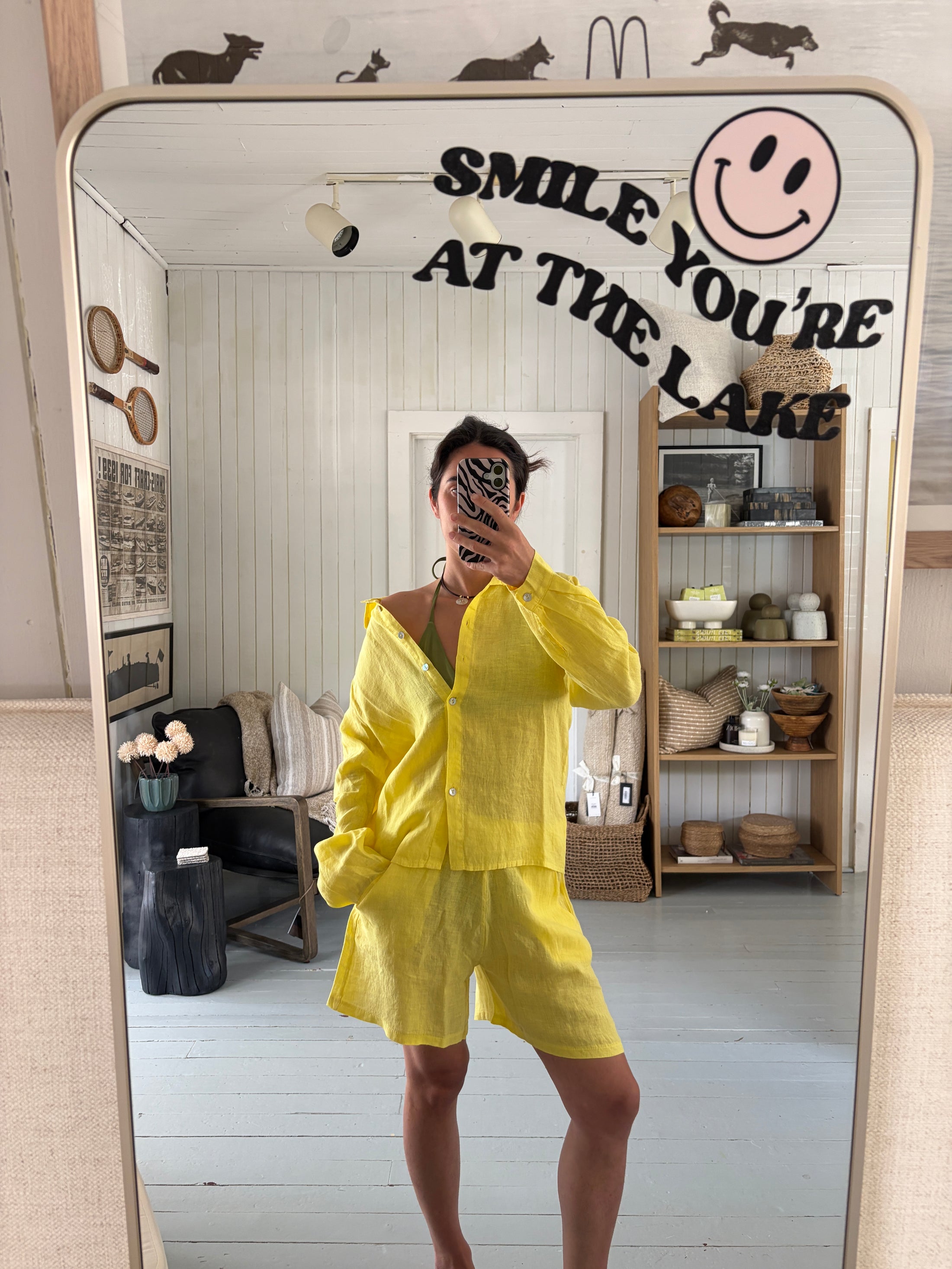 Giallo Linen Shorts