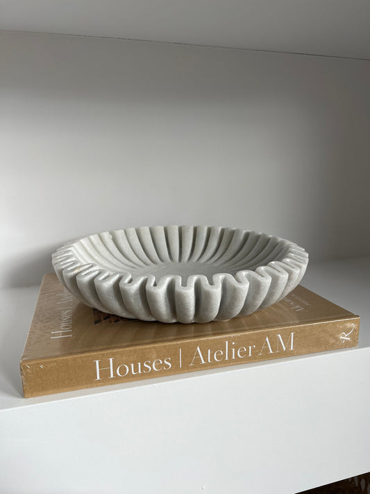 Fluted Marble Bowl