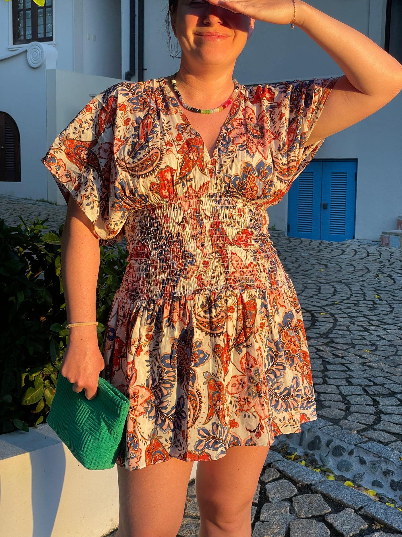 Misa Della Cotton Poplin Floral Mini Dress