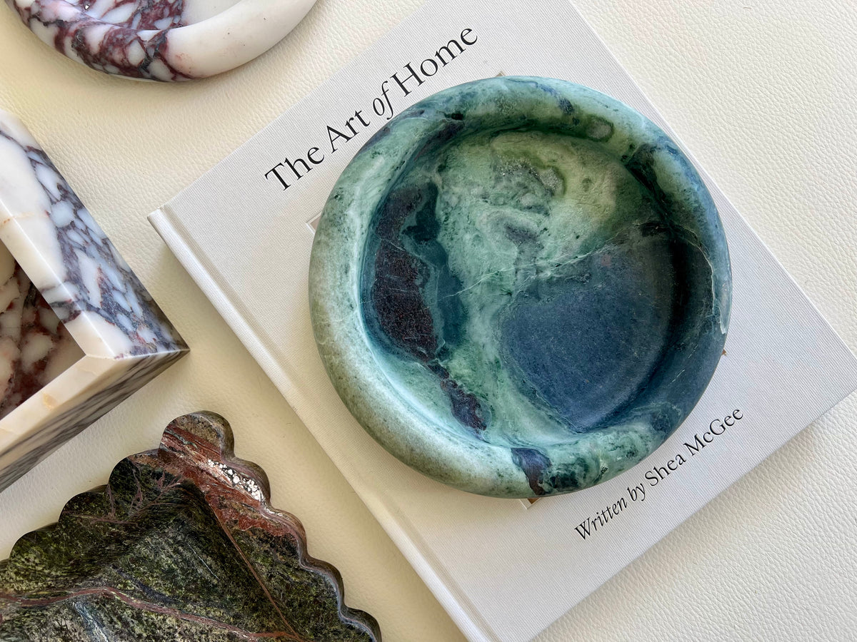 Raggio Verde Marble Round Catchall