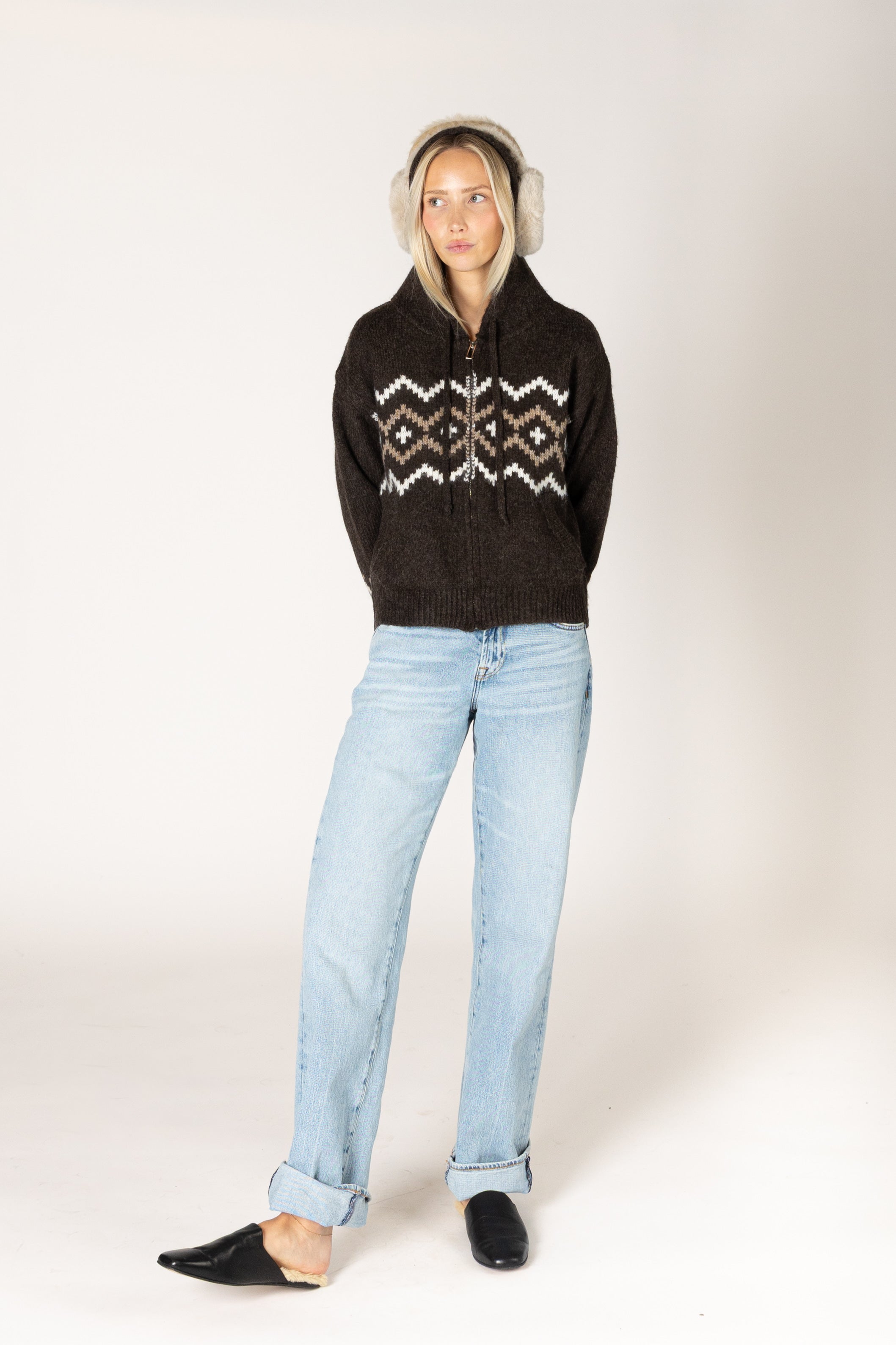 Ranch Fair Isle Zip Hoodie