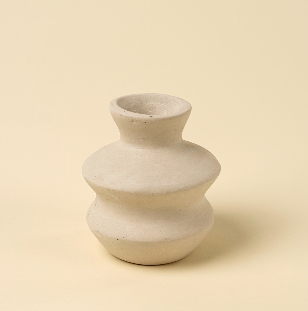 Wave Paper Mache Bud Vase