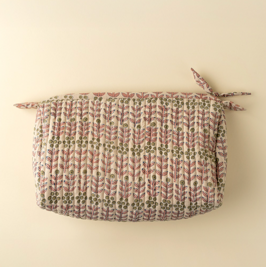 Floria Block Print Pouch