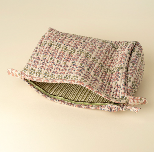 Floria Block Print Pouch