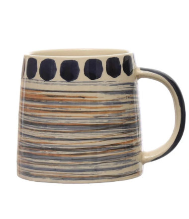 Hand-Painted Stoneware Mug