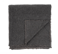 Load image into Gallery viewer, Fringed Boucle Bed Blanket - Charcoal
