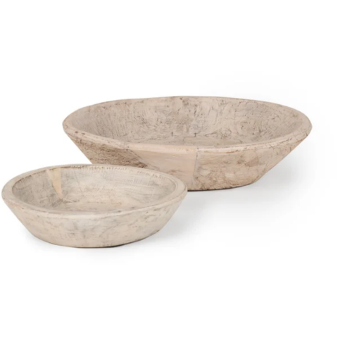 Nikki Light-Wash Reclaimed Wood Bowls