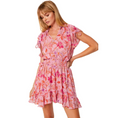 Charger l'image dans la visionneuse de la galerie, Misa Dominque Floral Chiffon Mini Dress
