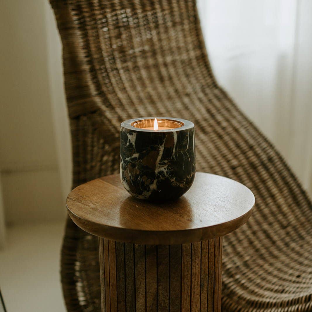 Portoro Marble Refillable Candle
