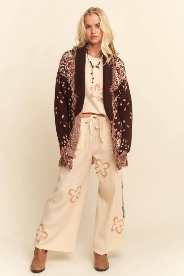 Fringe Belted Cardigan