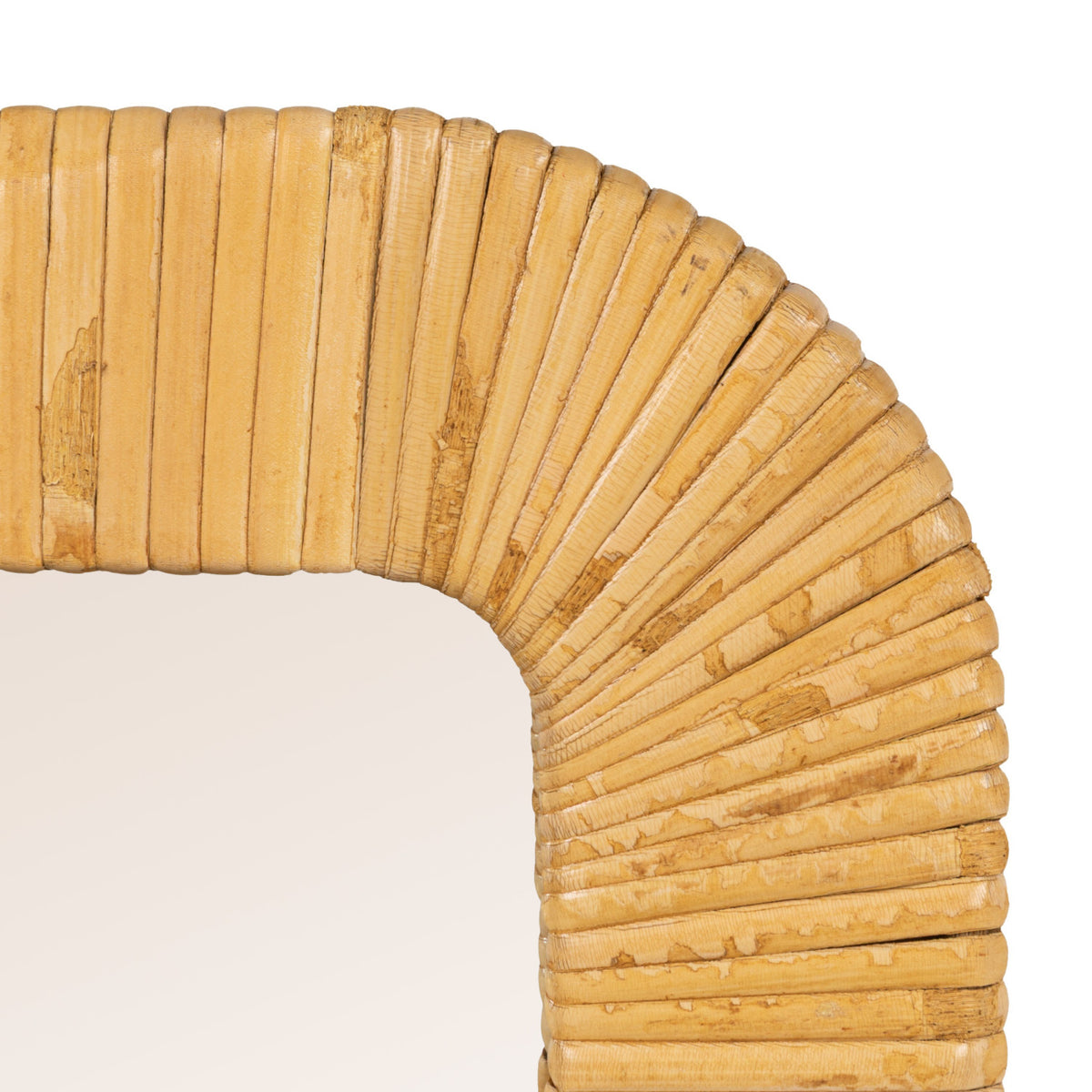 Rattan Wrapped Framed Wall Mirror
