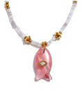 Load image into Gallery viewer, Natural Gemstone Fish Pendant
