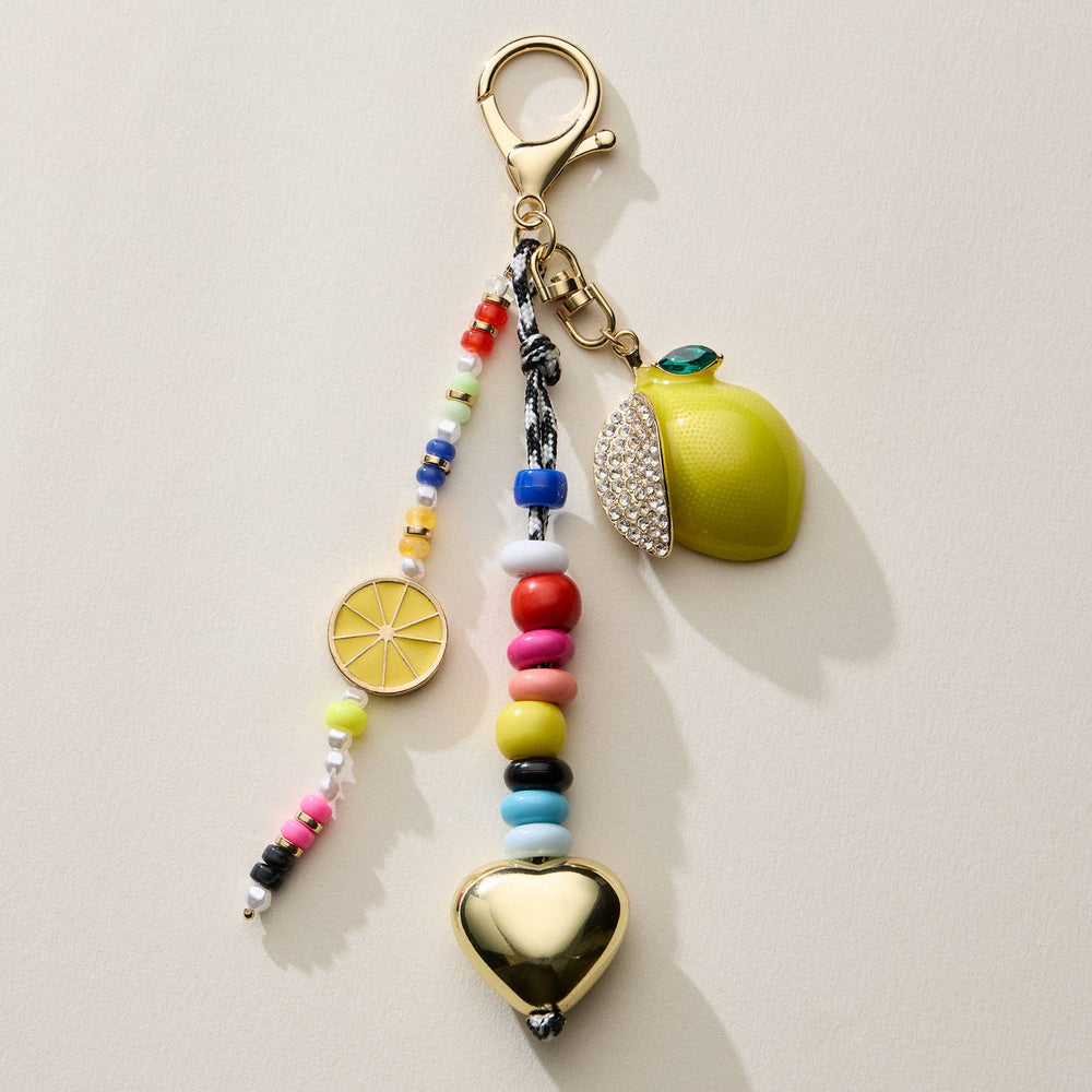 Colorful Lemon Charm Keychain