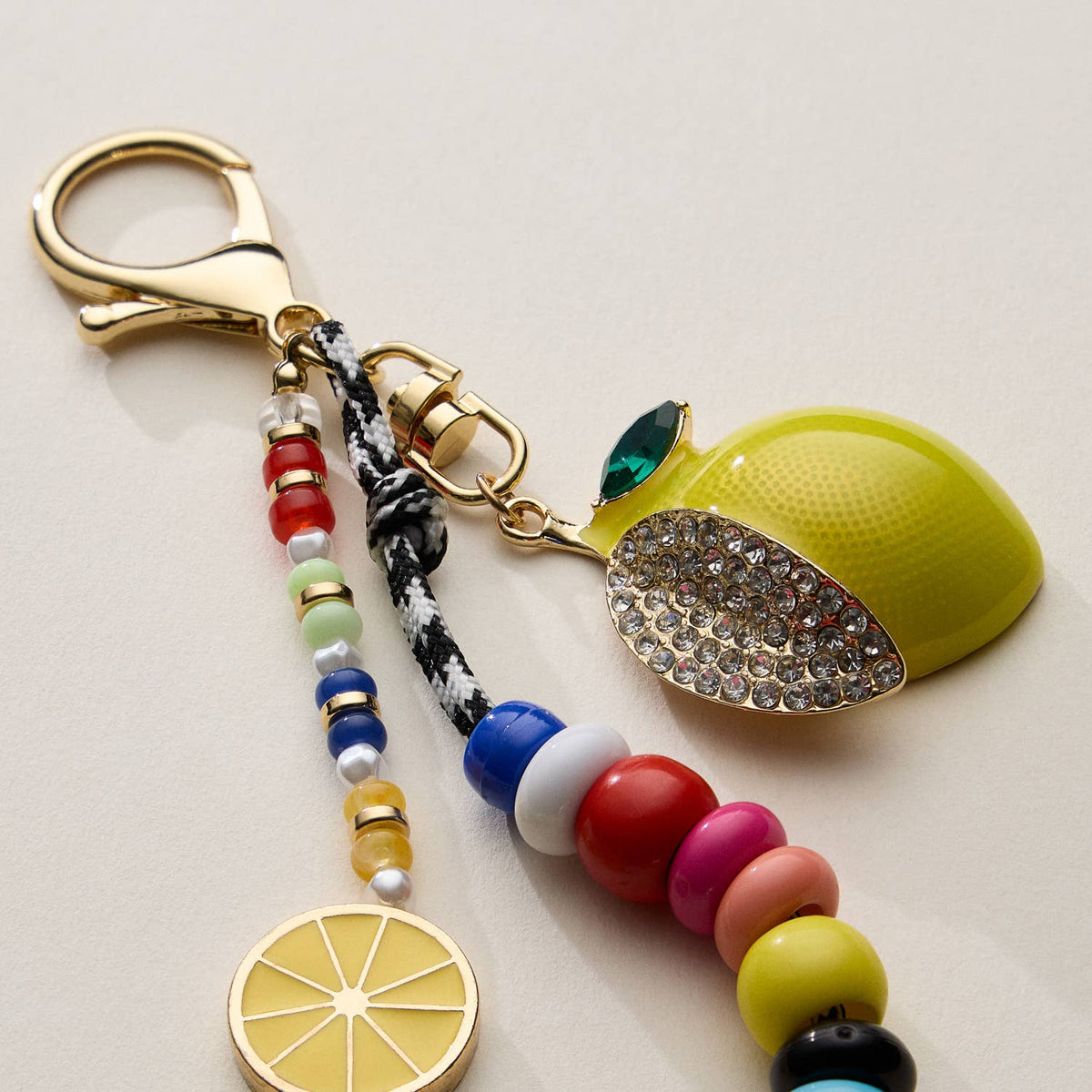 Colorful Lemon Charm Keychain
