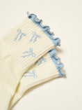 Load image into Gallery viewer, Bow Ruffle Grip Pilates Sock
