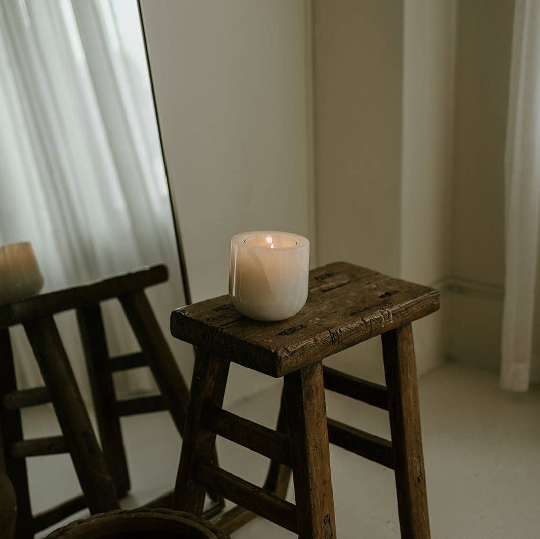 White Onyx Refillable Candle