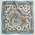 Load image into Gallery viewer, Boho Paisley Square Scarf | Lightweight Silk-Feel with Vintage-Inspired Design: Blue / One / 5DR98084
