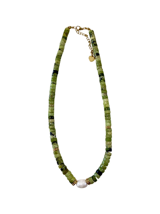 Becky Olive Pearl Necklace