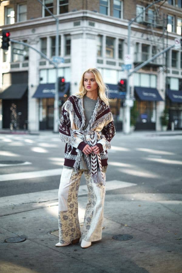 Fringe Belted Cardigan