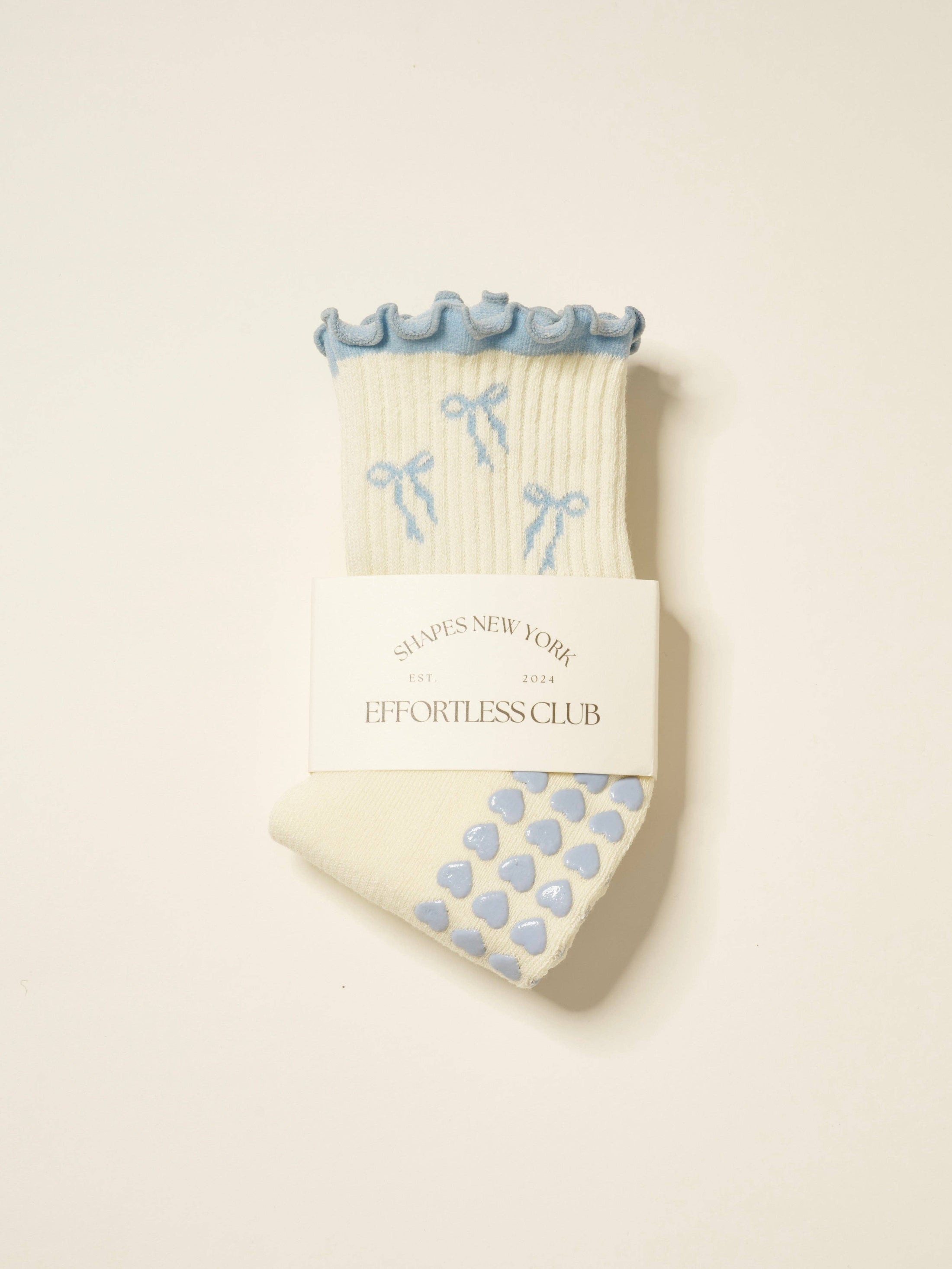 Bow Ruffle Grip Pilates Sock
