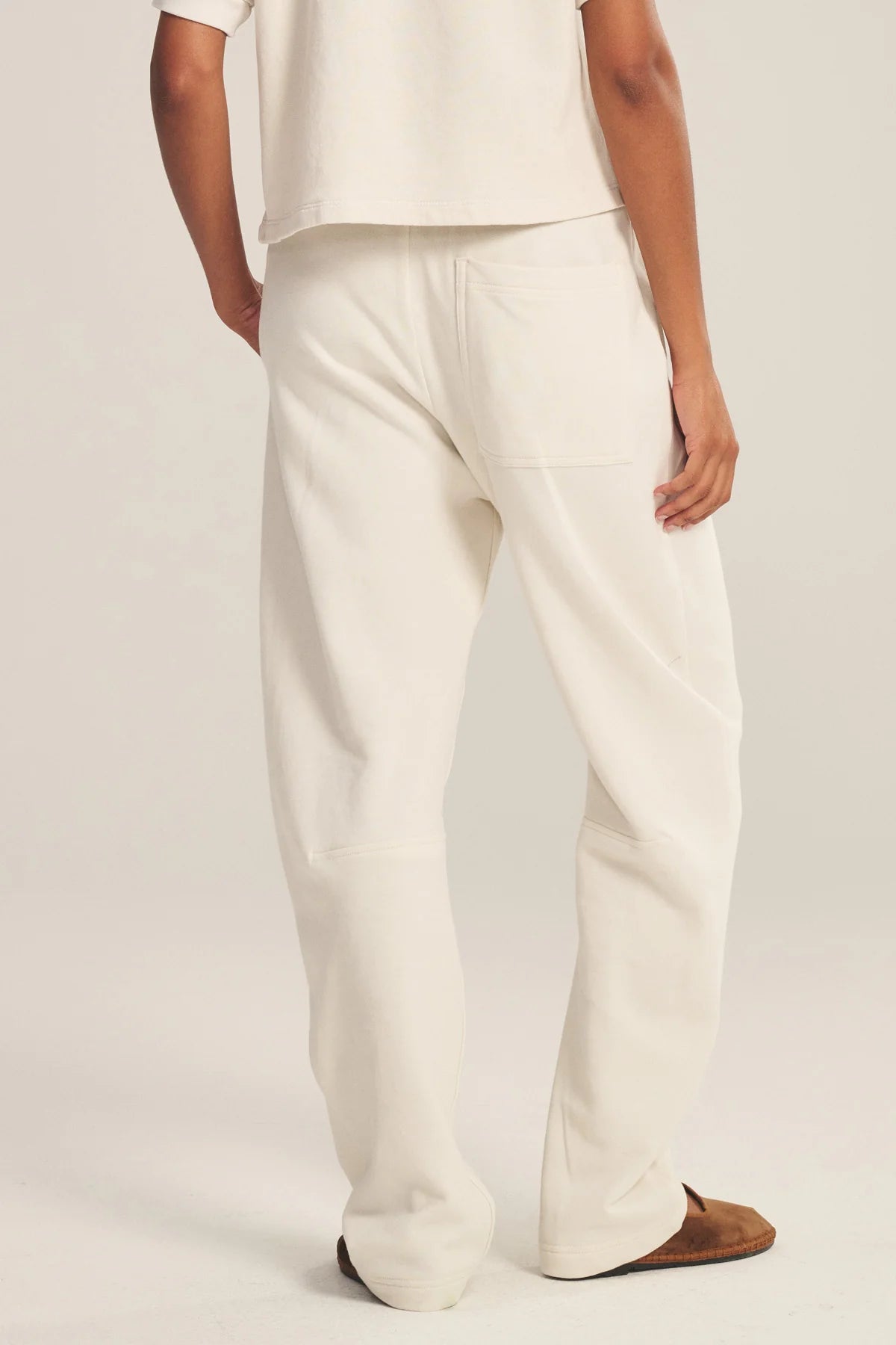 Elise Fleece Barrel-Leg Jogger