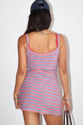 Load image into Gallery viewer, Striped Scoop Neck Mini Dress
