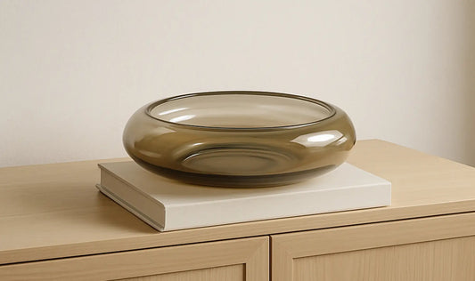 Polene Glass Bowl Large - Smoky Brown