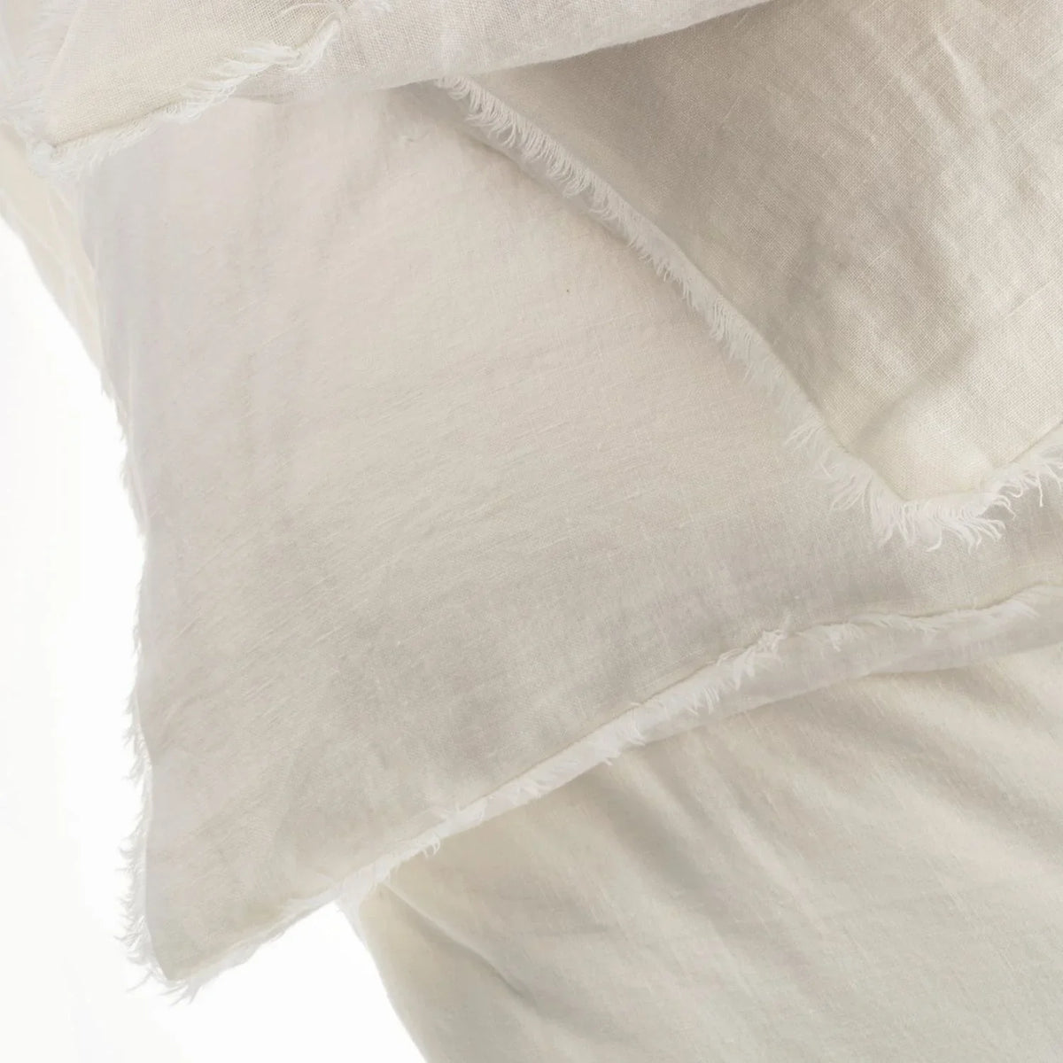 Lina Linen King Duvet Set - Ivory