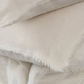 Load image into Gallery viewer, Lina Linen Queen Duvet Set - Ivory
