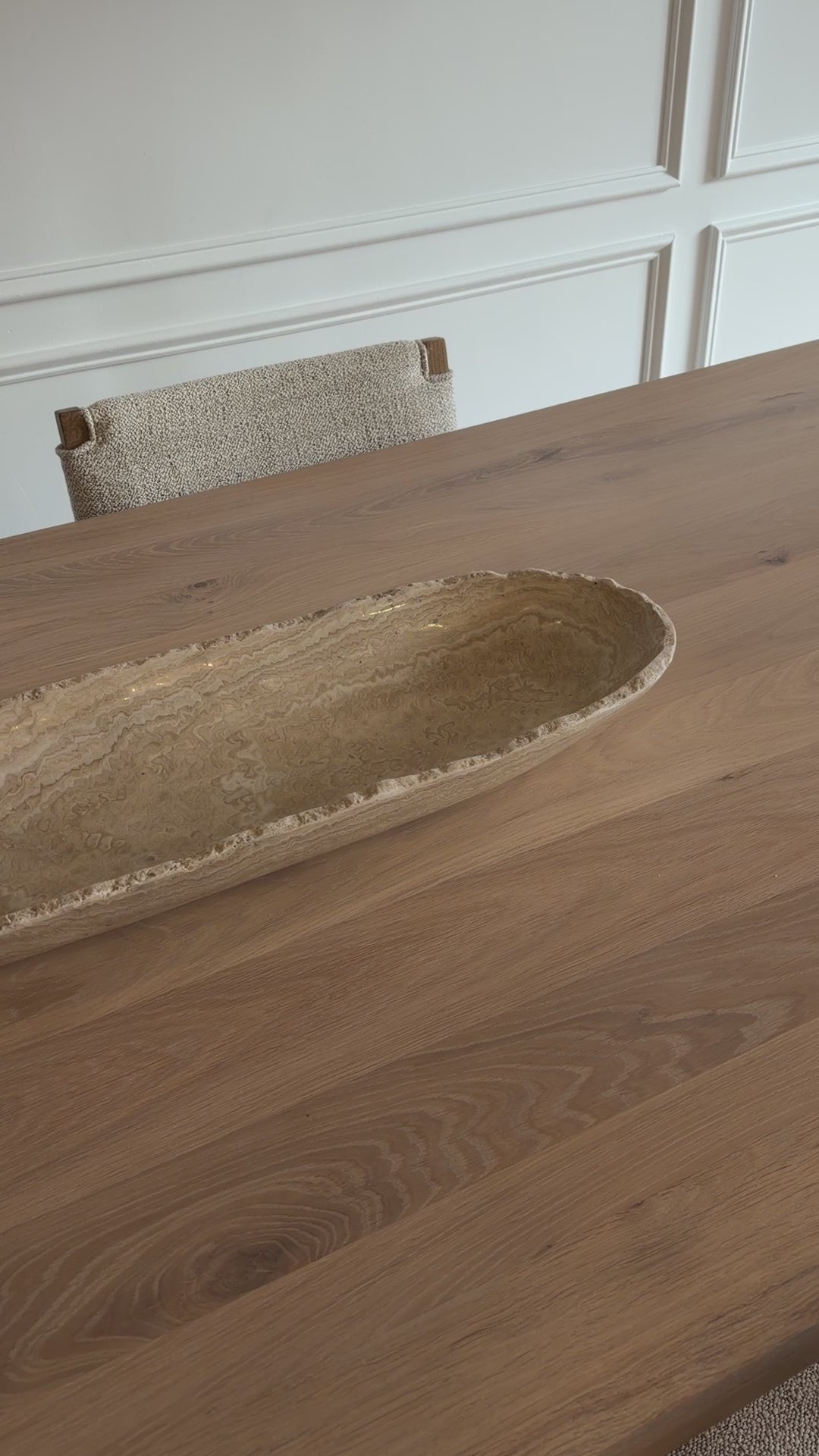 27.5" Natural Raw Edge Onyx Long Bowl