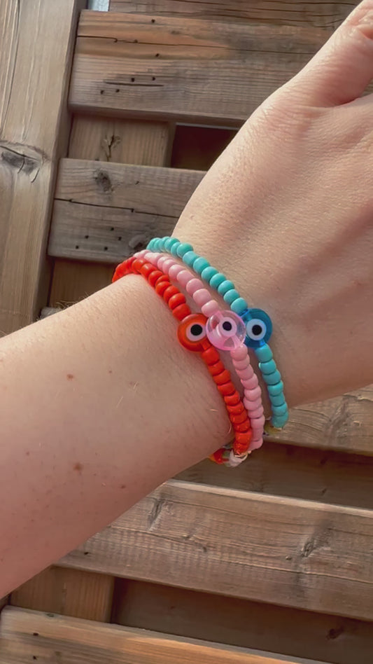 Multicoloured Evil Eye Bracelet