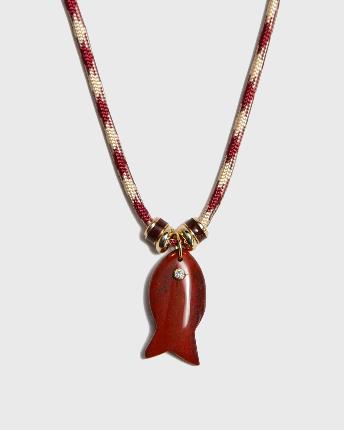 Red Jasper Fish Necklace