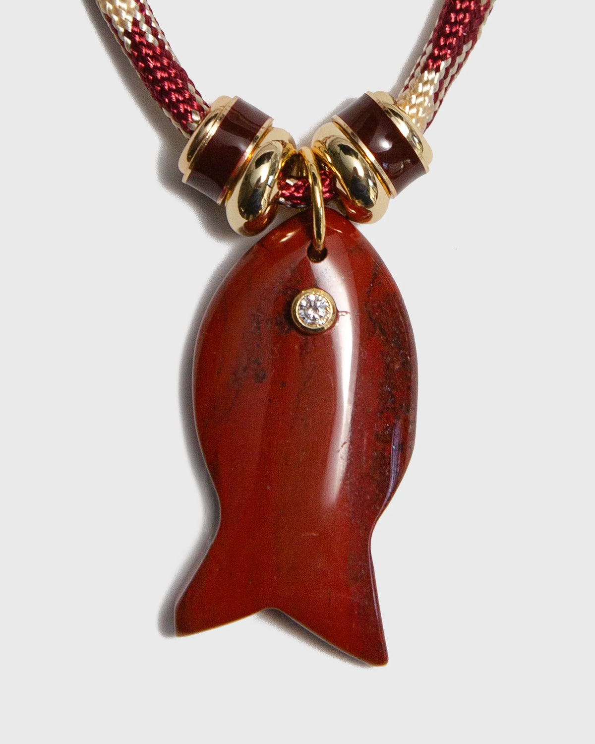 Red Jasper Fish Necklace