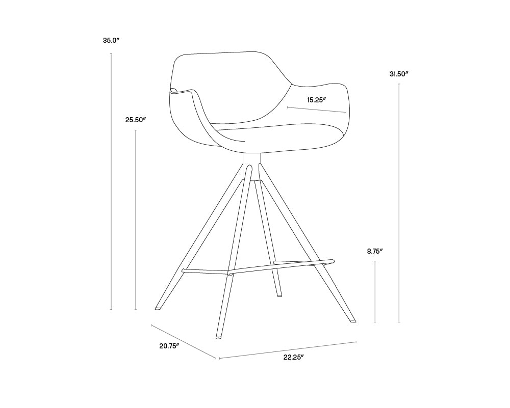 Oliver Swivel Counter Stools