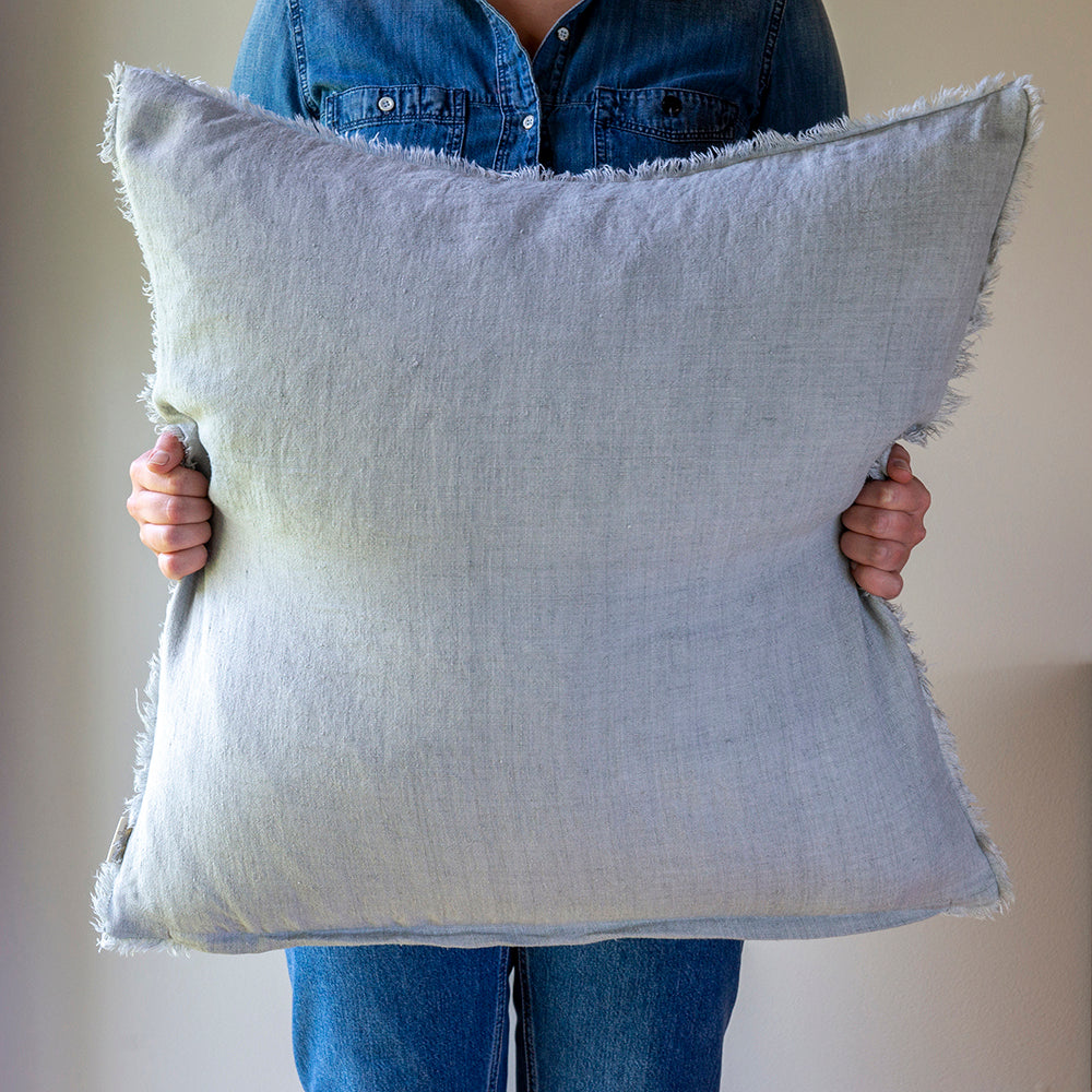 Lina Linen Pillow - Flint Grey