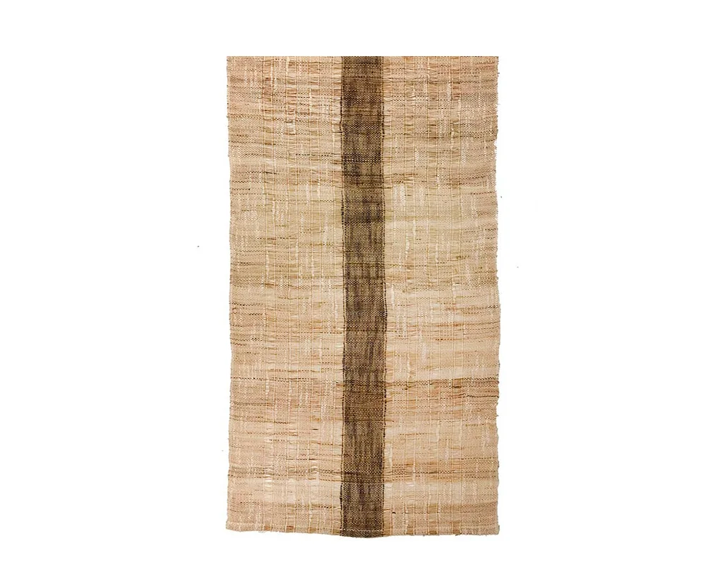 Natural Multi Stripe Table Runner Tan