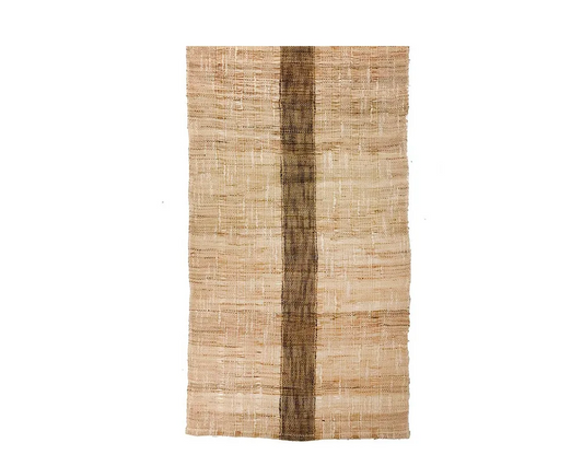 Natural Multi Stripe Table Runner Tan