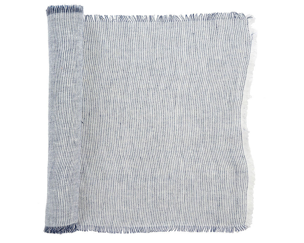 Lina Linen Runner - Blue Stripe