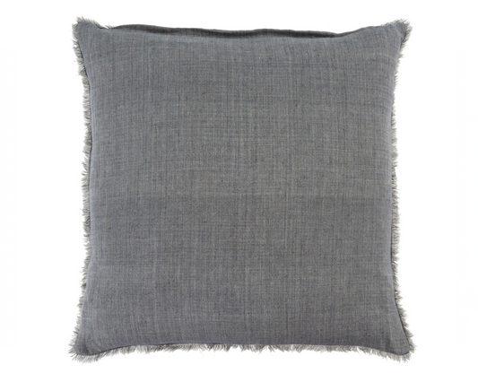 Lina Linen Pillow - Steel Grey