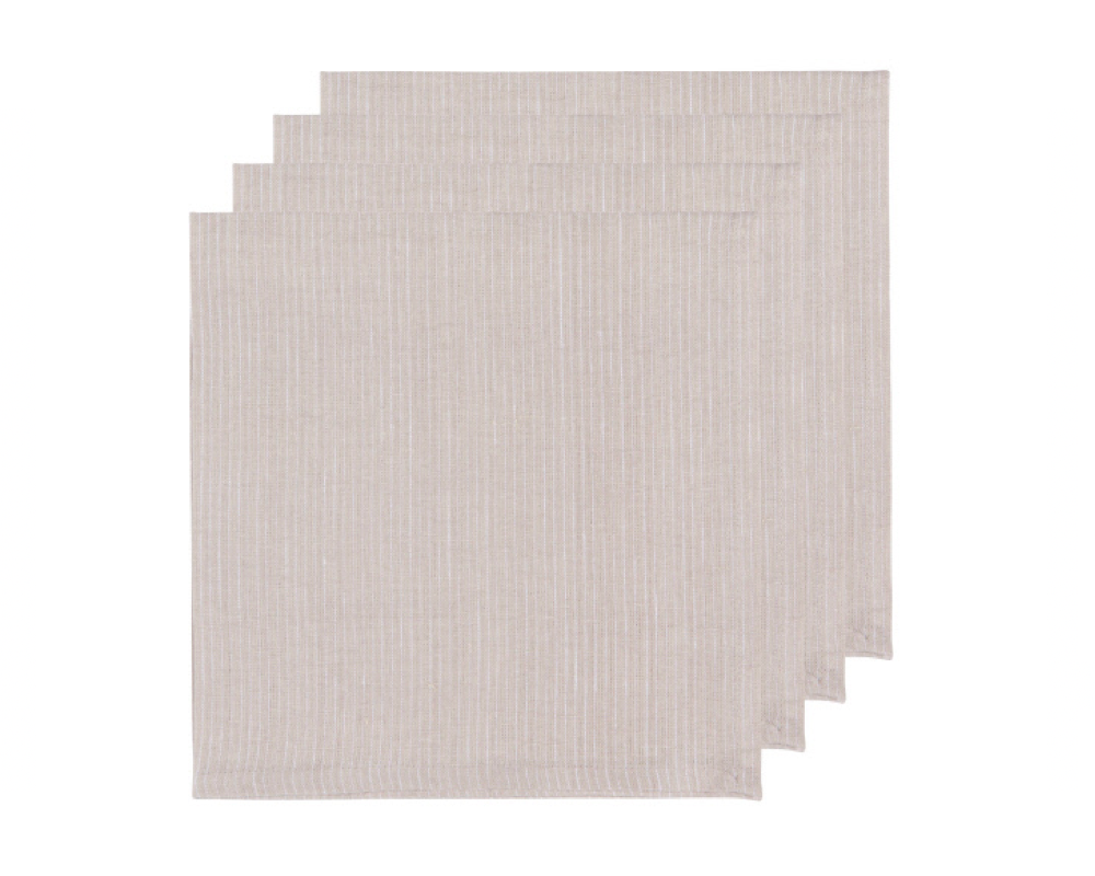 Linen Pinstripe Dove Gray