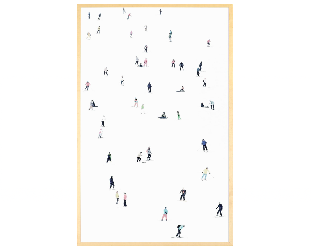 Down Hill - Birch Framed Print