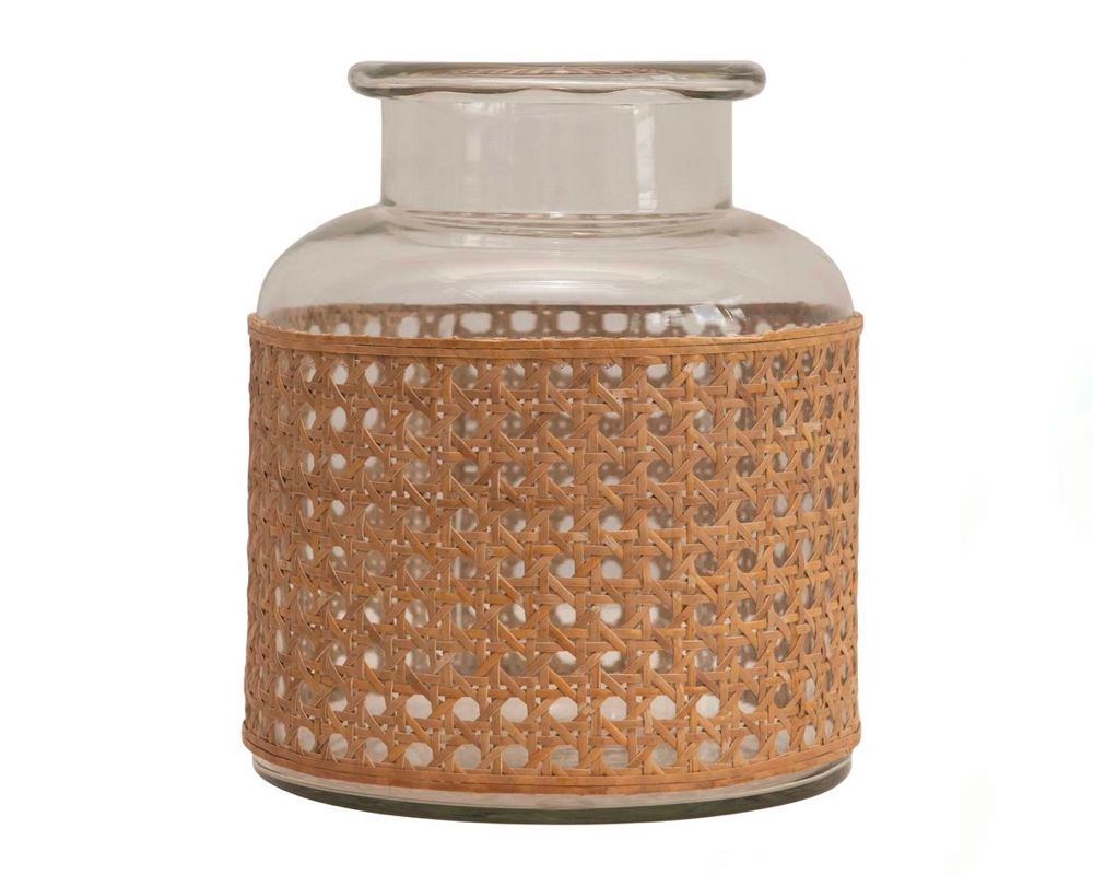 Glass Cane Vase