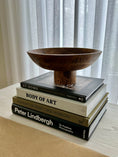 Load image into Gallery viewer, Walnut Mango Wood Footed Bowl
