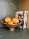 Load image into Gallery viewer, Walnut Mango Wood Footed Bowl
