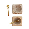 Load image into Gallery viewer, Sandstone Pinch Pot with Brass Spoon
