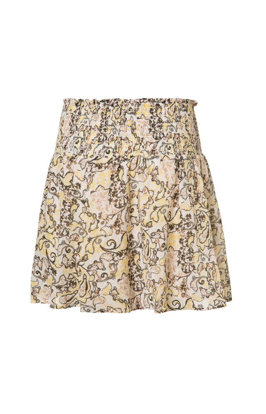Floral Smocked Print Skirt